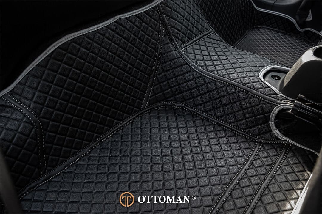Second-row floor fitted with Classic Series 3D car mats in Black