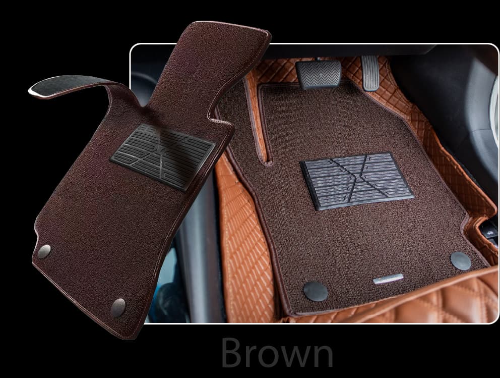 SnapClean second layer car mat in Brown