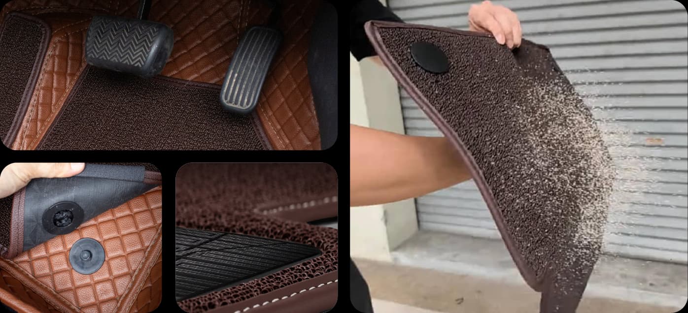 SnapClean second layer car mat collage