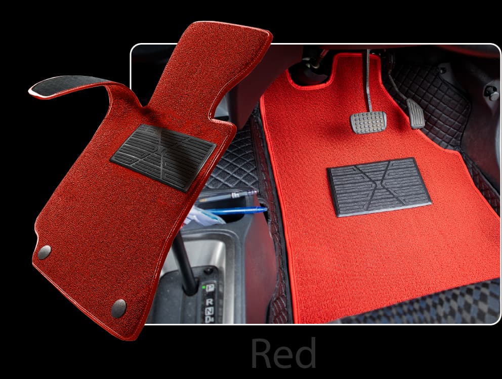 SnapClean second layer car mat in Red