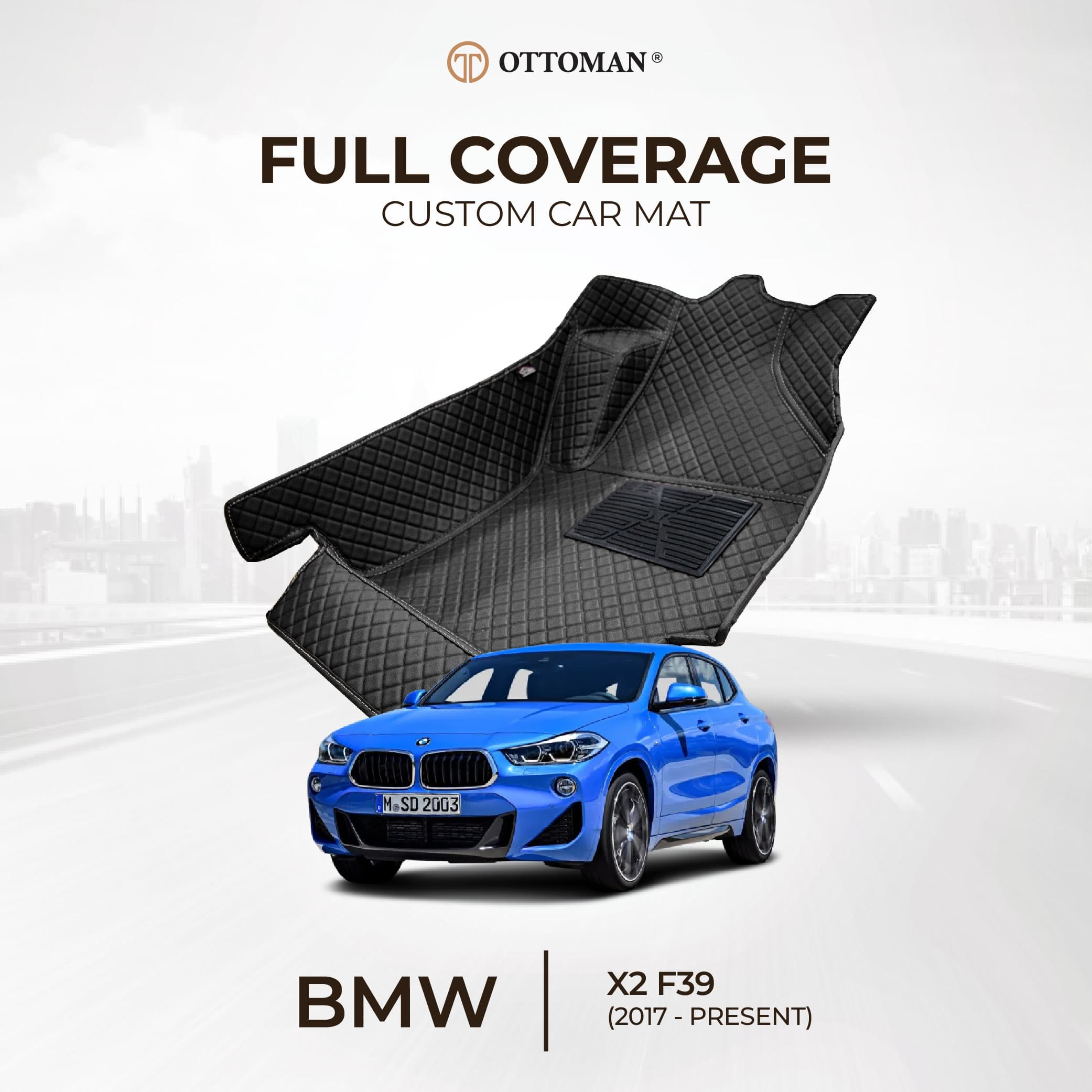 BMW X2 with Ottoman custom-fit 3D car mats