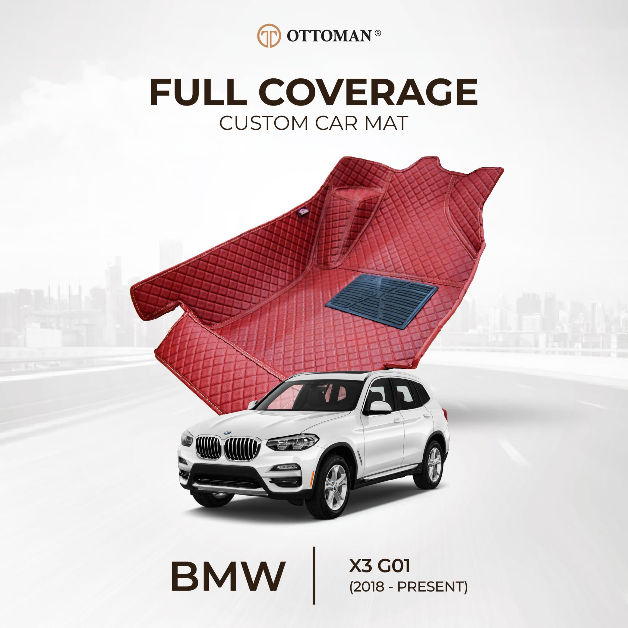 BMW X3 with Ottoman custom-fit 3D car mats