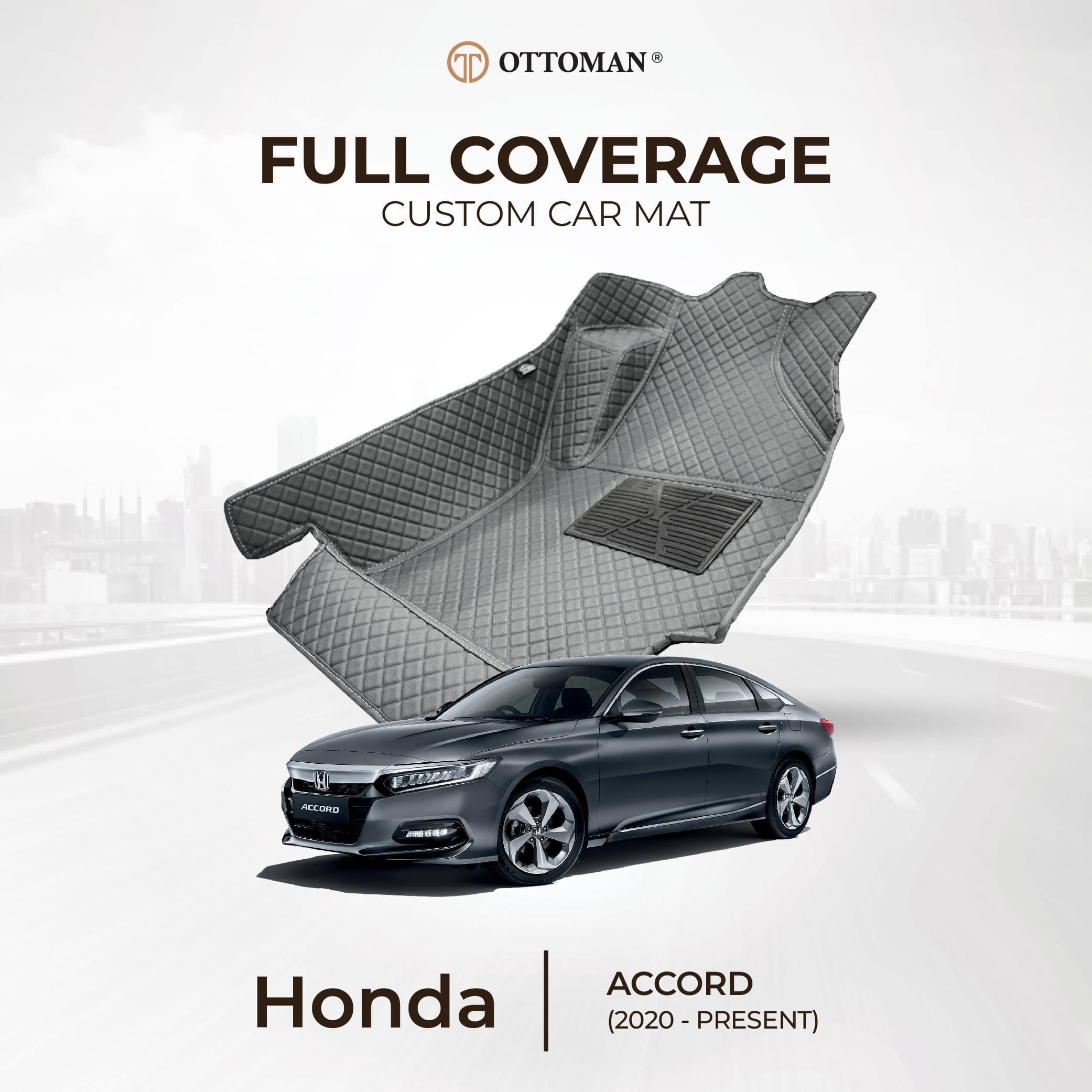 Honda Accord with Ottoman custom-fit seat covers and 3D car mats