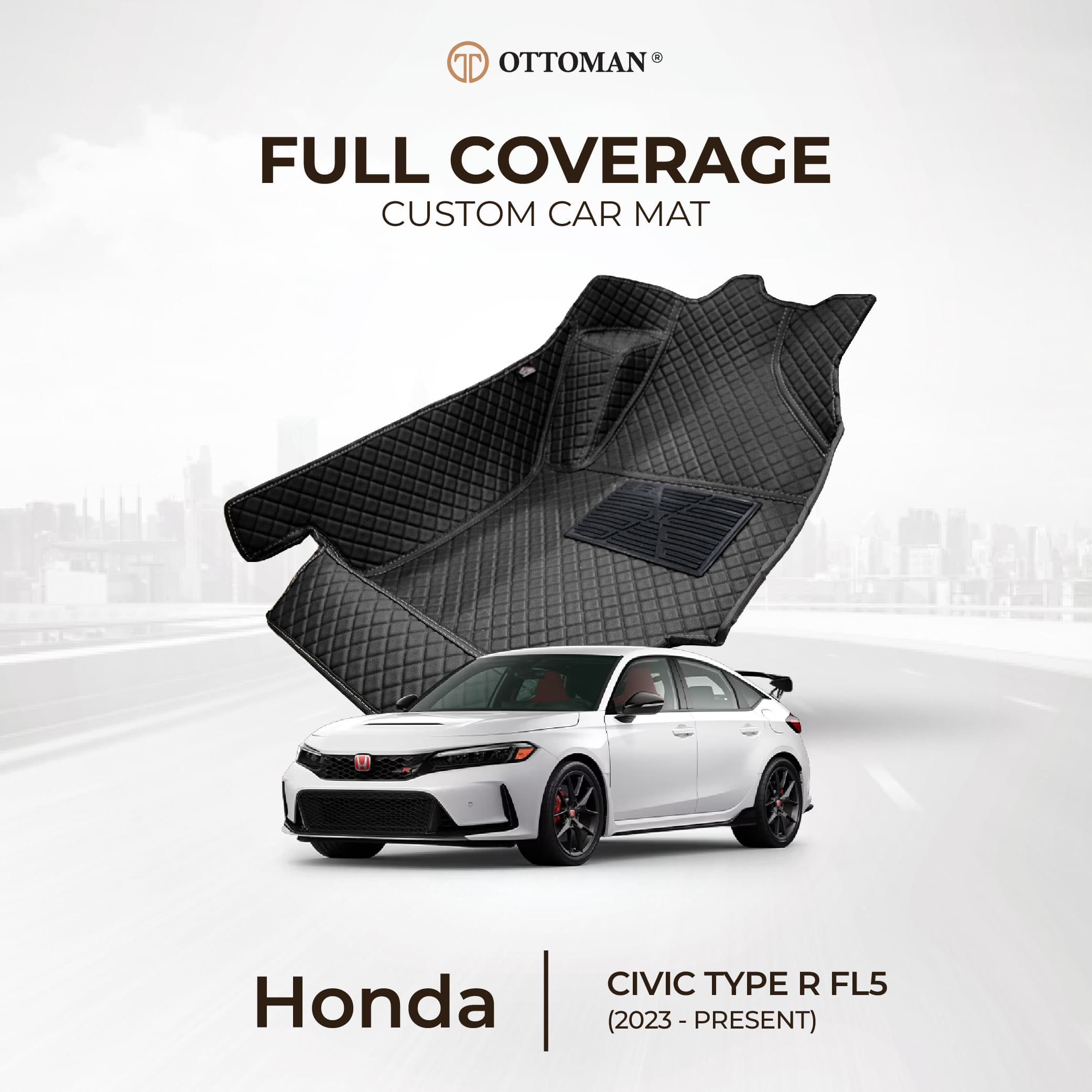 Honda Civic Type R with Ottoman custom-fit 3D car mats