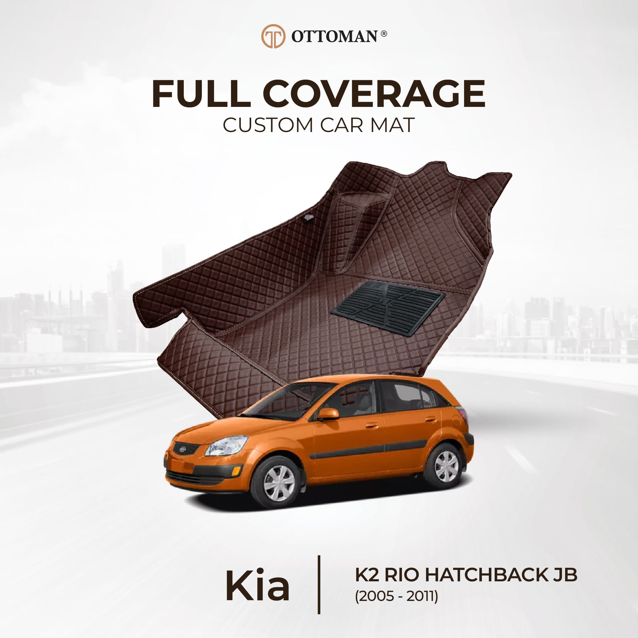 Kia K2 Rio Hatchback JB (2005-2011) Ottoman Car Mat