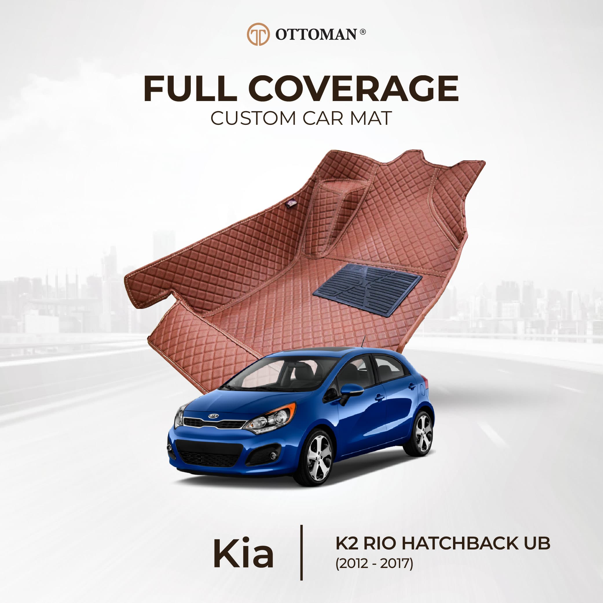 Kia K2 Rio Hatchback UB (2012-2017) Ottoman Car Mat