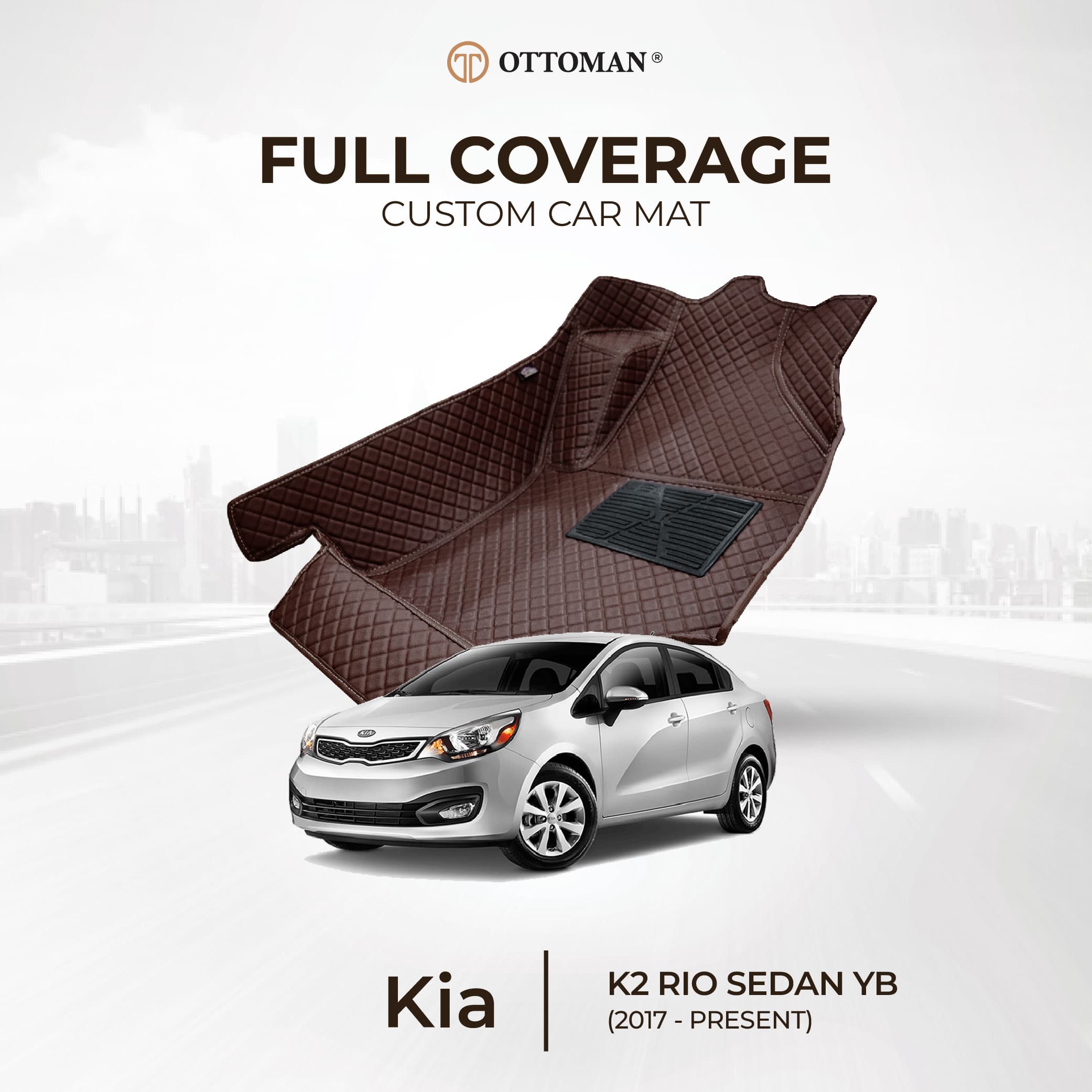 Kia K2 Rio Sedan YB (2017-Present) Ottoman Car Mat