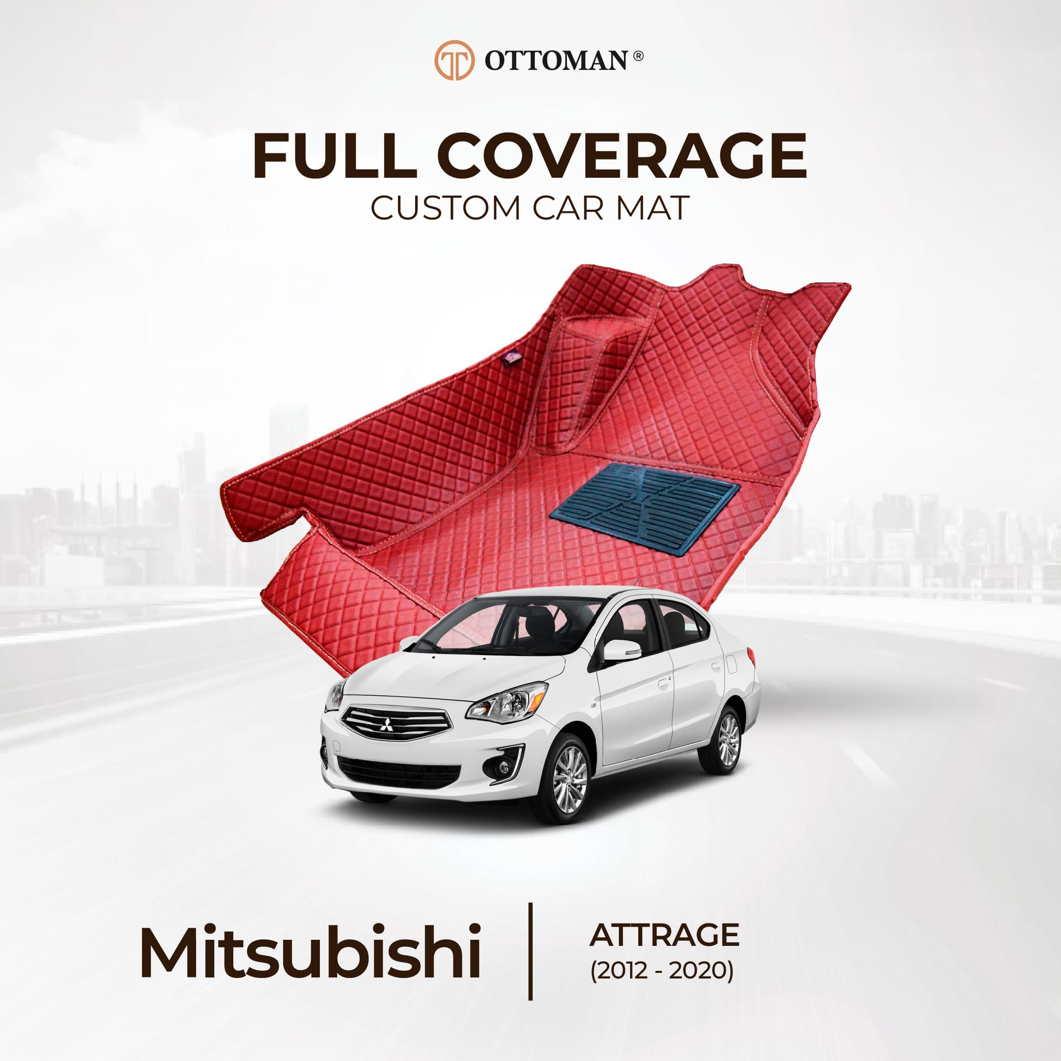 Mitsubishi Attrage (2012-2020) Ottoman Car Mat