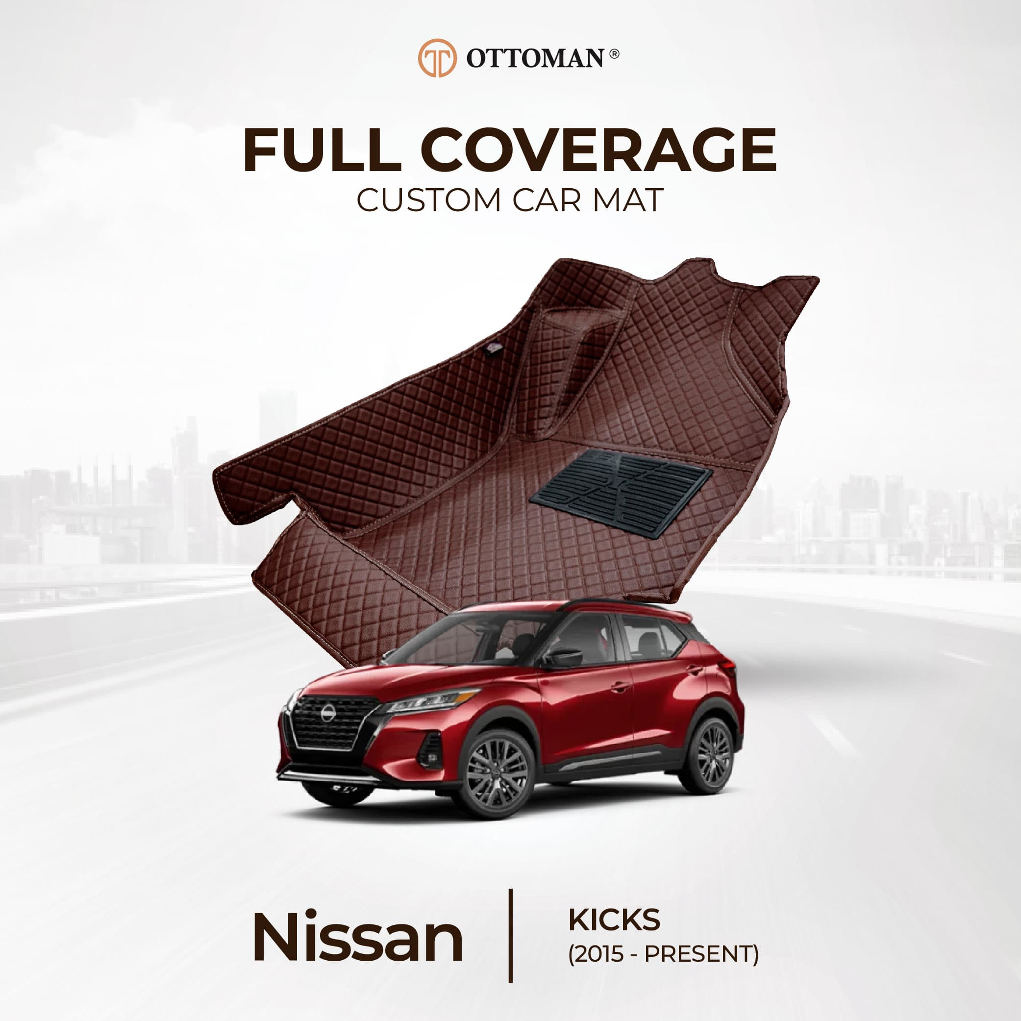 Nissan Kicks with Ottoman custom-fit 3D car mats