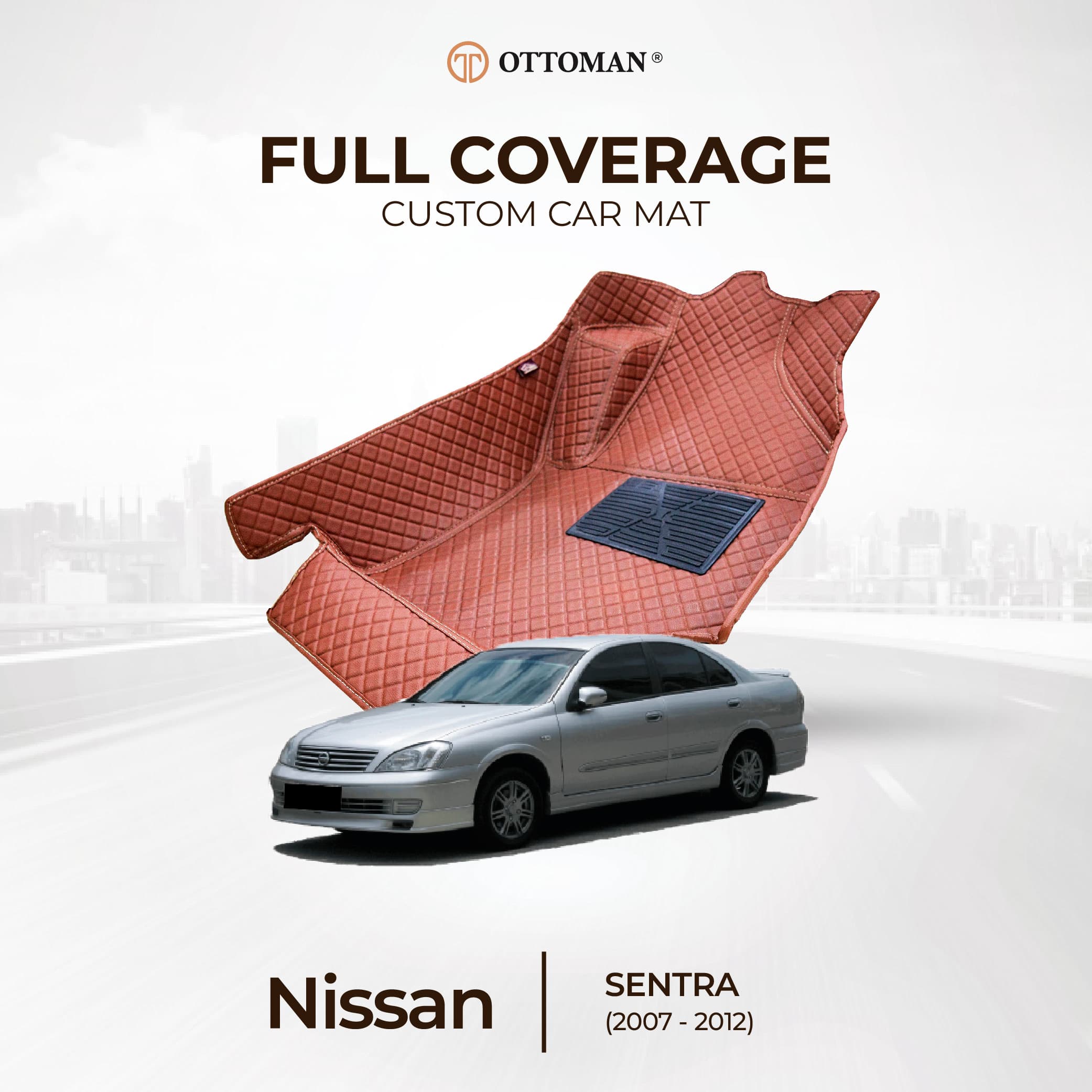 Nissan Sentra with Ottoman custom-fit 3D car mats