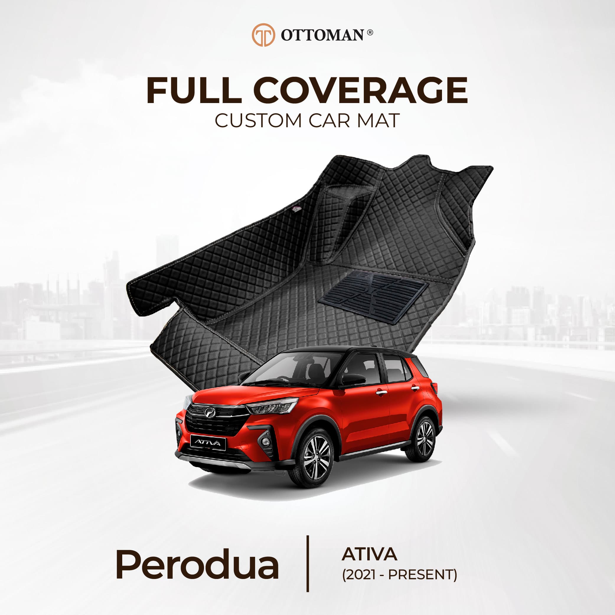 Perodua Ativa (2021-Present) Ottoman Car Mat