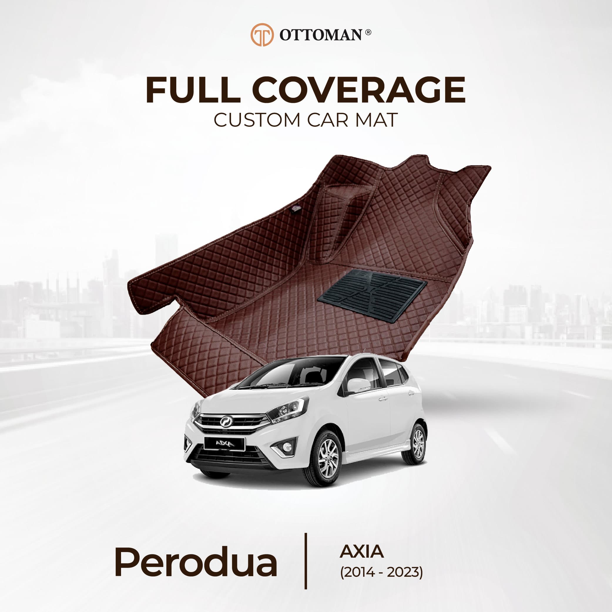 Perodua Axia (2014-2023) Ottoman Car Mat