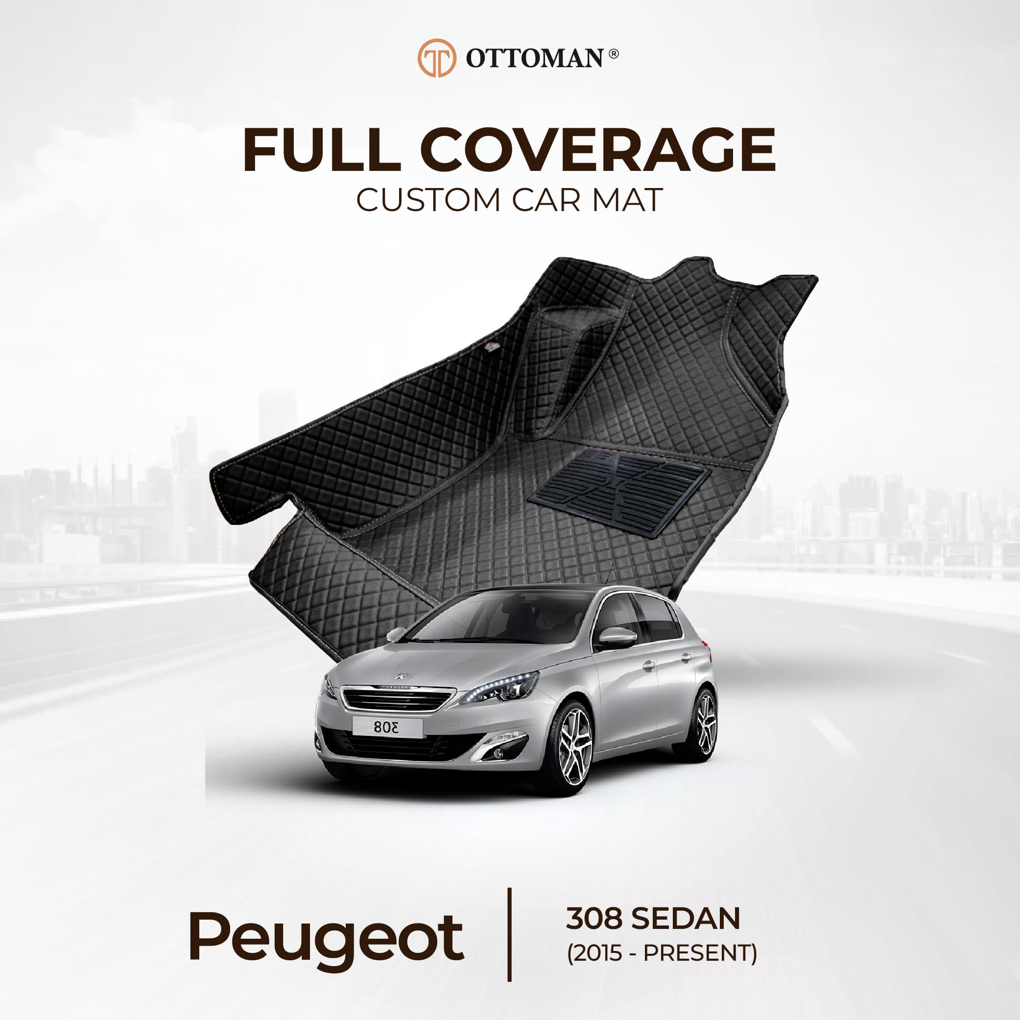 Peugeot 308 Sedan (2015-Present) Ottoman Car Mat