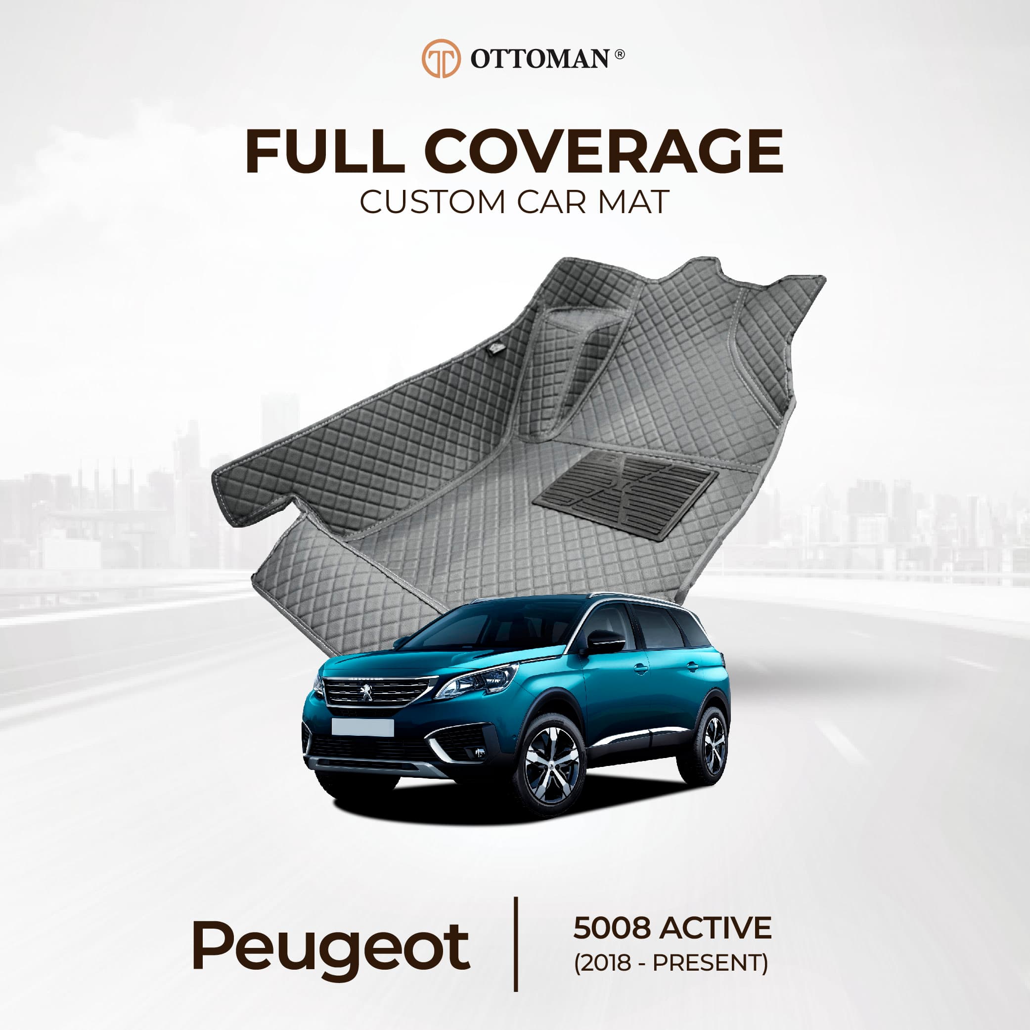 Peugeot 5008 with Ottoman custom-fit 3D car mats