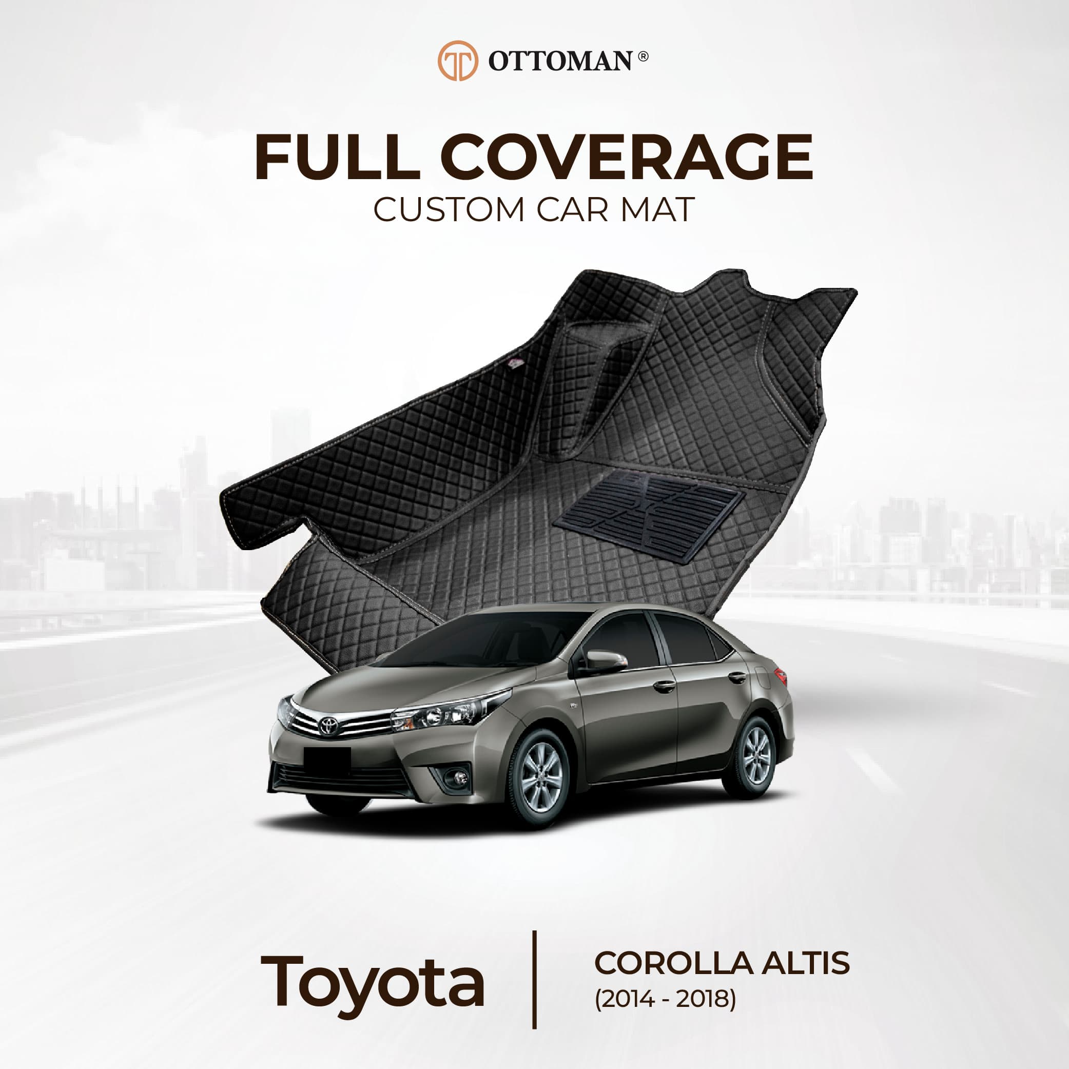 Toyota Corolla Altis (2014-2018) Ottoman Car Mat