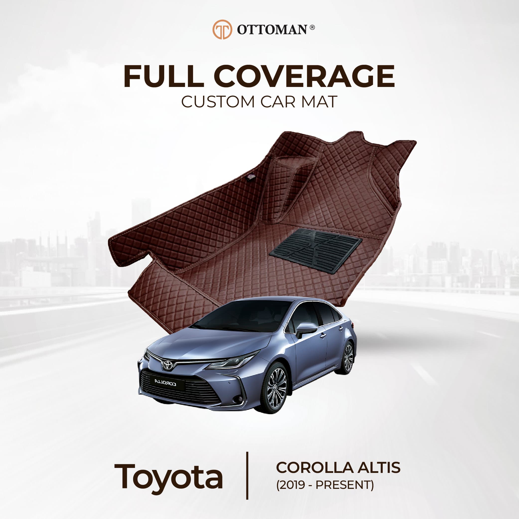 Toyota Corolla Altis (2019-Present) Ottoman Car Mat