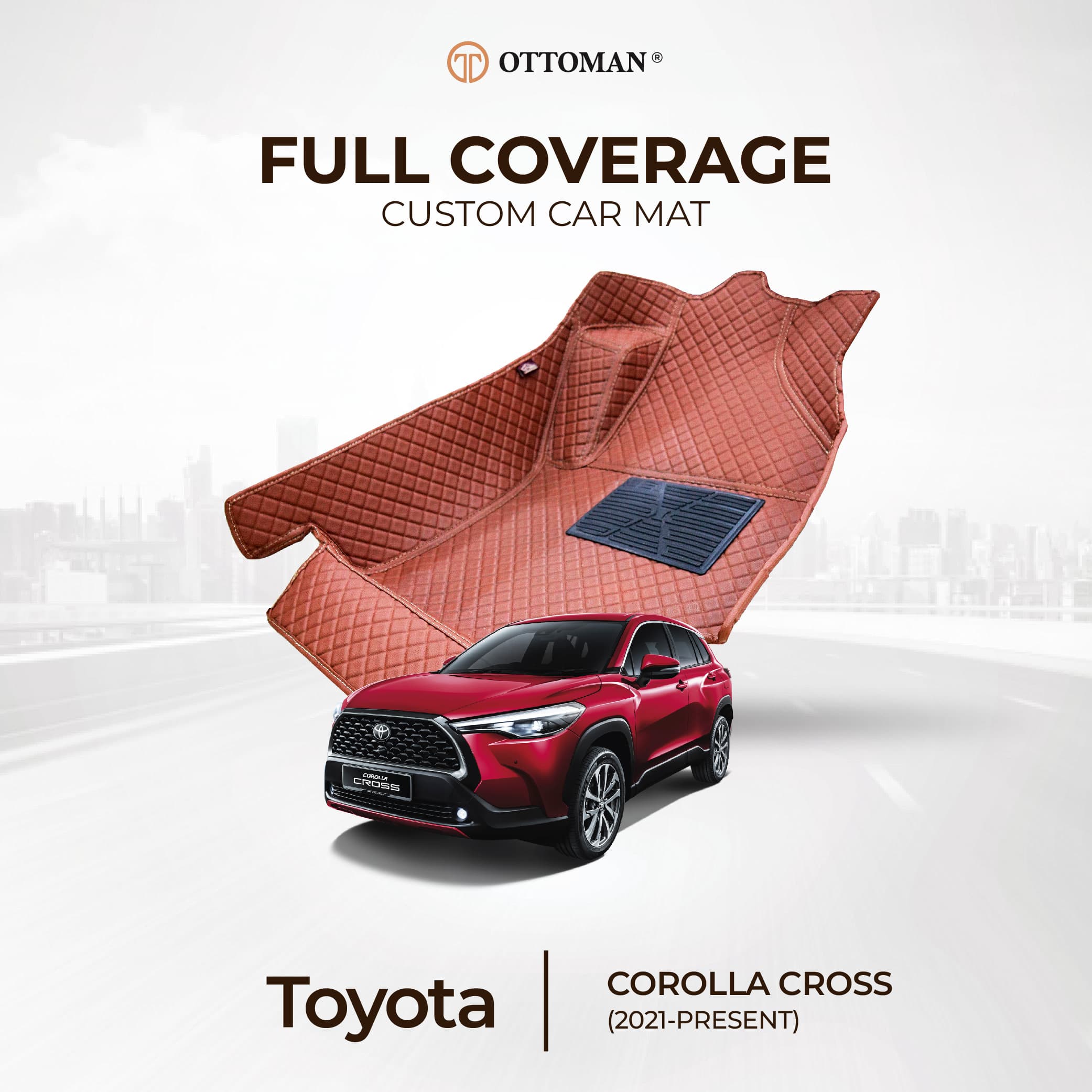 Toyota Corolla Cross with Ottoman custom-fit 3D car mats