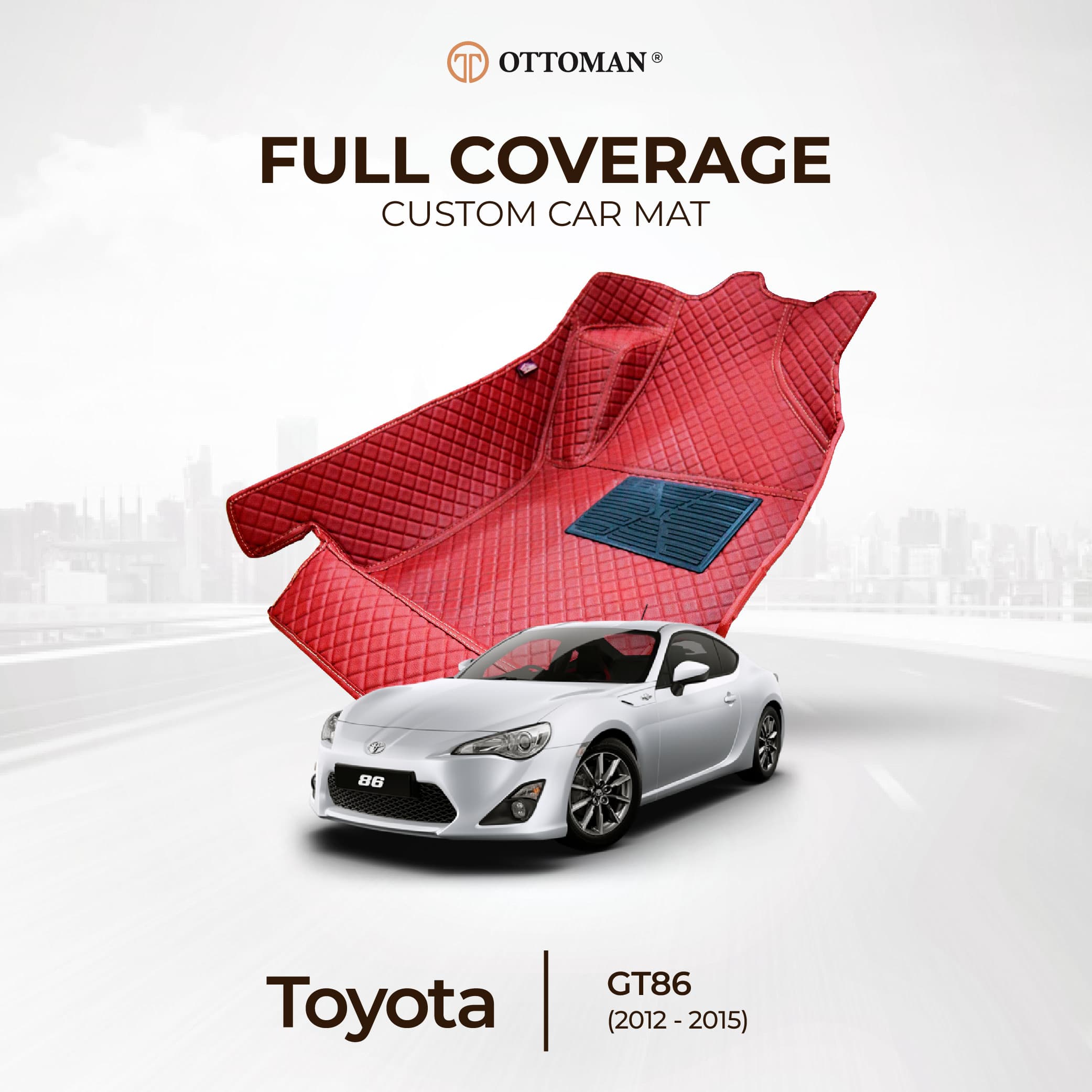 Toyota GT86 with Ottoman custom-fit 3D car mats