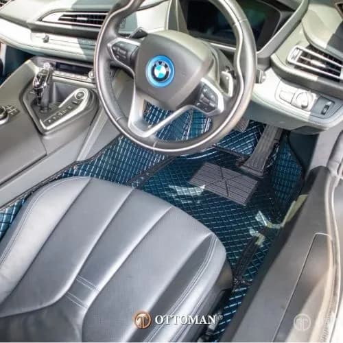 BMW i8 fitted with Blue 3D car mat