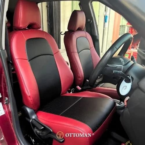 Honda BRV fitted with Black & Maroon seat covers