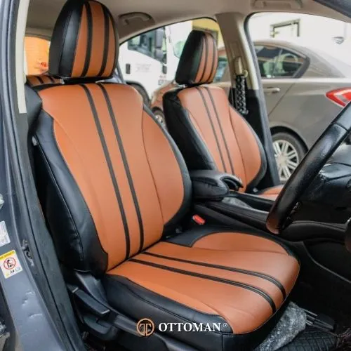 Honda HRV fitted with Caramel & Black + Black seat covers