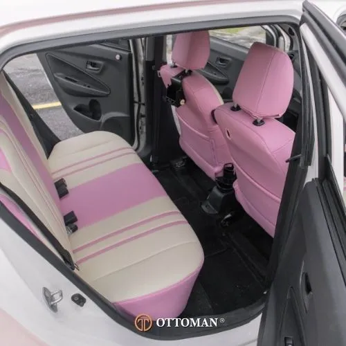 Perodua Axia Eleven Series Cream & Pink + Pink — real install