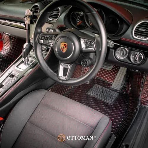 Porsche Boxter 718 fitted with Red 3D car mat