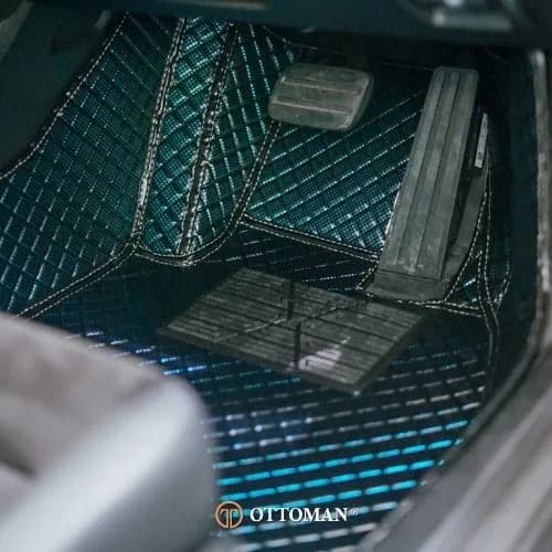 Porsche Boxter 718 fitted with Blue 3D car mat