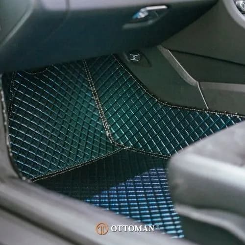 Porsche Boxter 718 fitted with Blue 3D car mat
