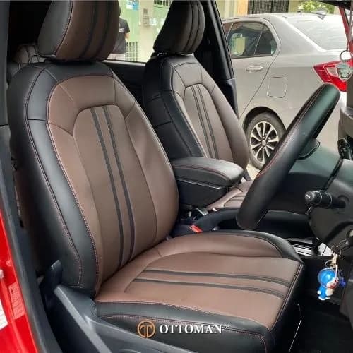 Proton Iriz fitted with Brown & Black + Black seat covers