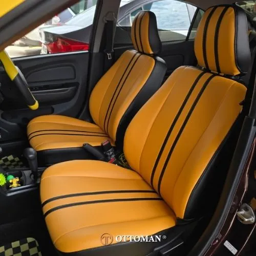 Proton Saga Eleven Series Yellow & Black + Black — real install