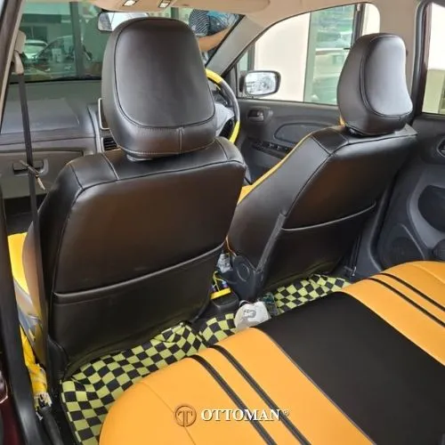 Proton Saga Eleven Series Yellow & Black + Black — real install