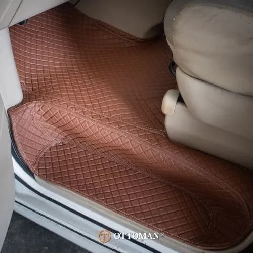 Toyota Alphard fitted with Porsche Orange 3D car mats