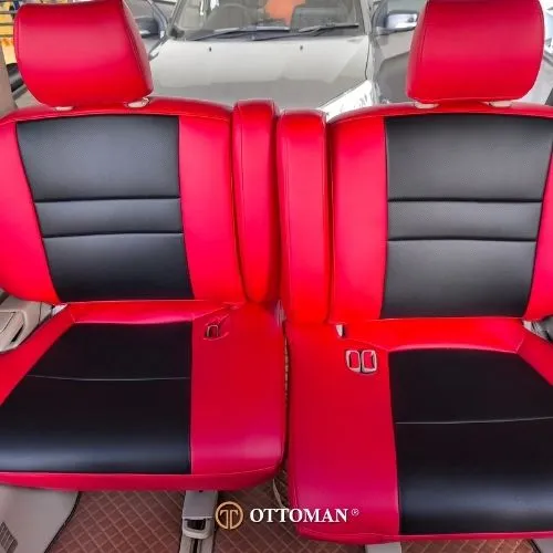 Toyota Alphard fitted with Black & Red seat covers