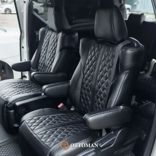 Toyota Alphard fitted with Adamas Full Black seat covers