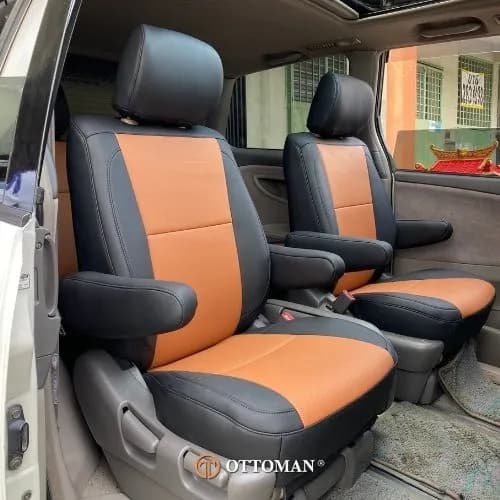 Toyota Estima fitted with Caramel & Black seat covers