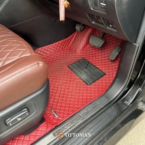 Toyota Harrier fitted with Red 3D car mat