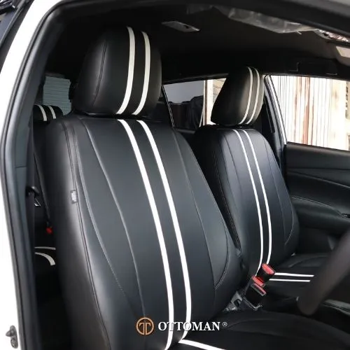 Toyota Yaris fitted with Black + White seat covers