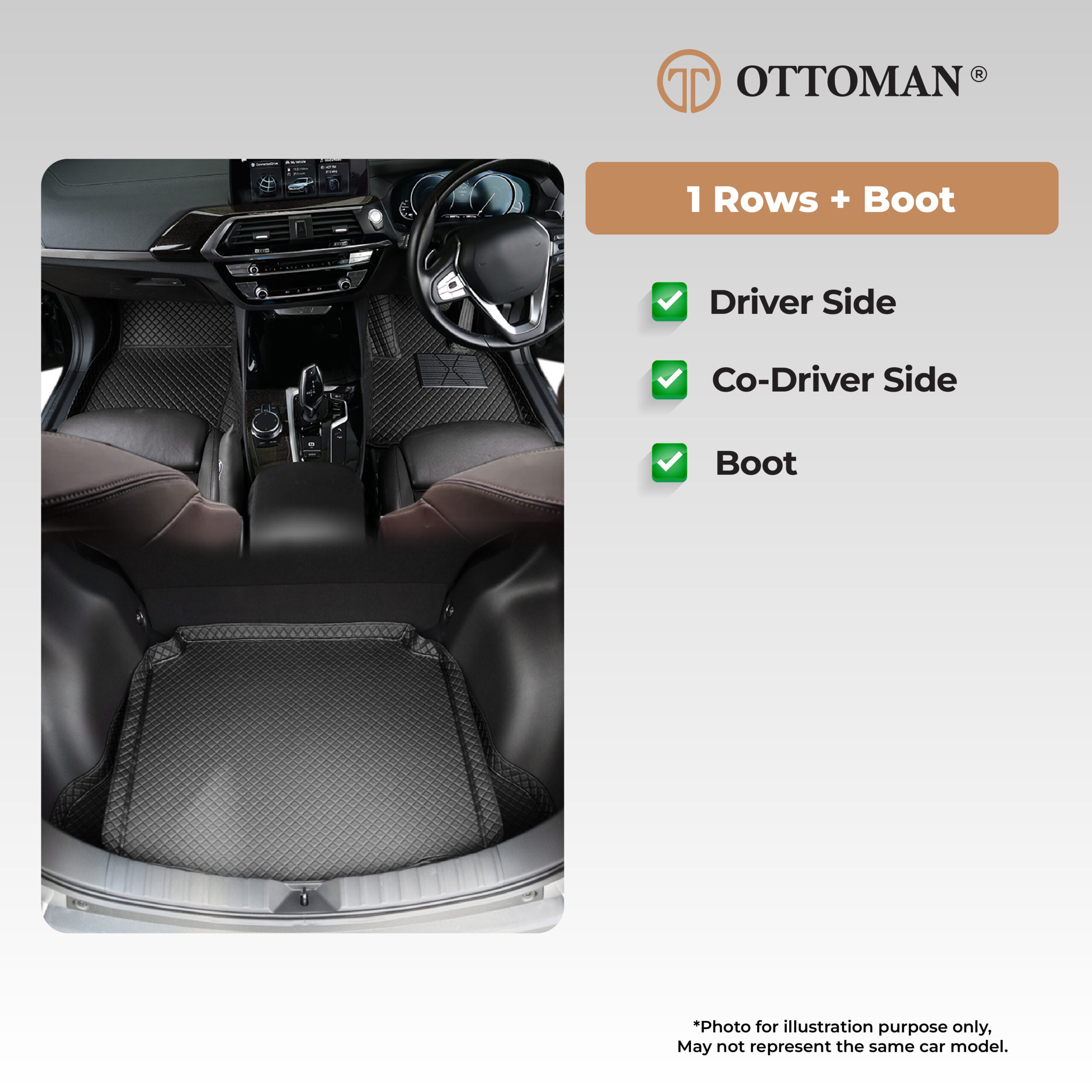 Porsche Cayman 718 [982] (2016-Present) Ottoman Car Mat