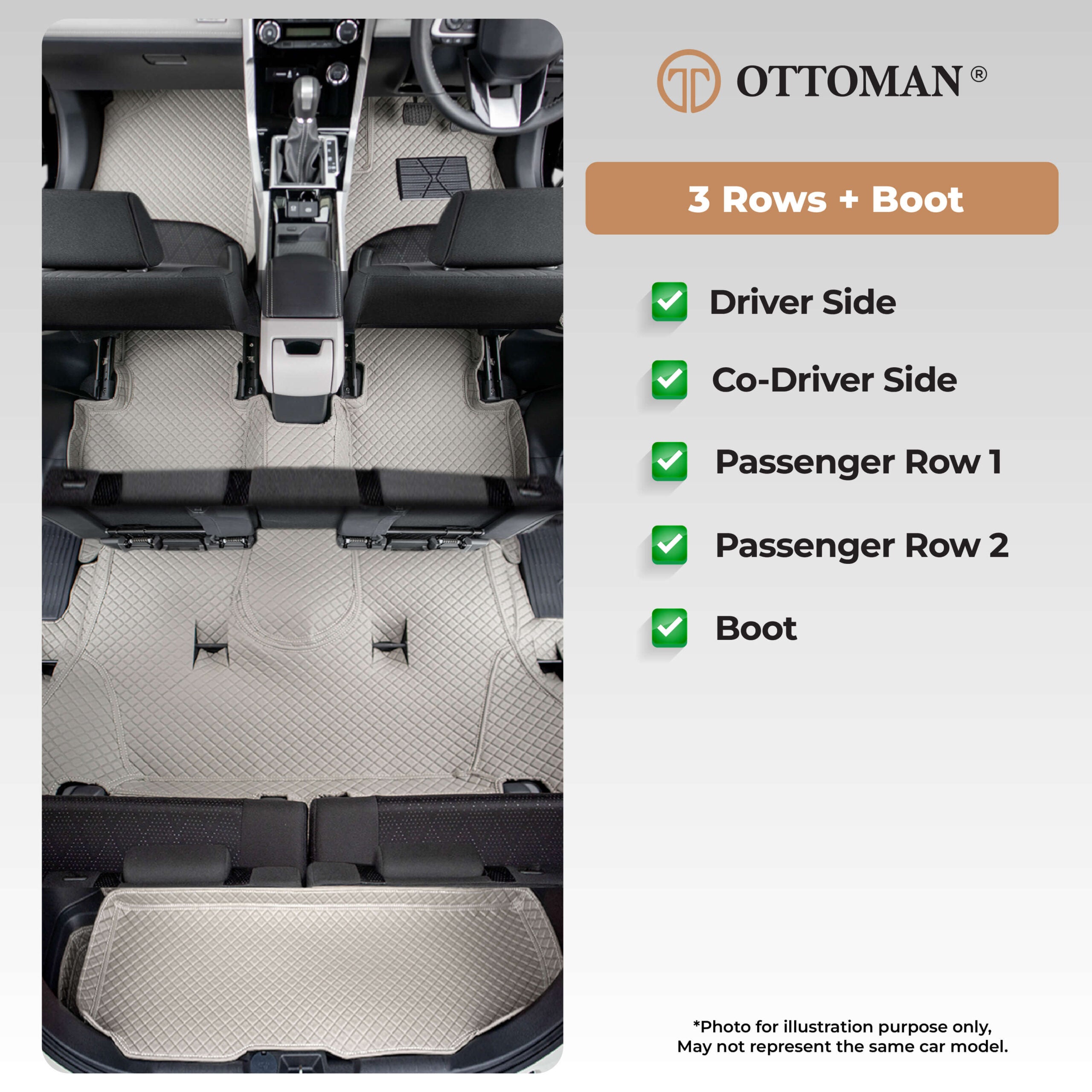 Hyundai Santa Fe CM (2006-2012) Ottoman Car Mat