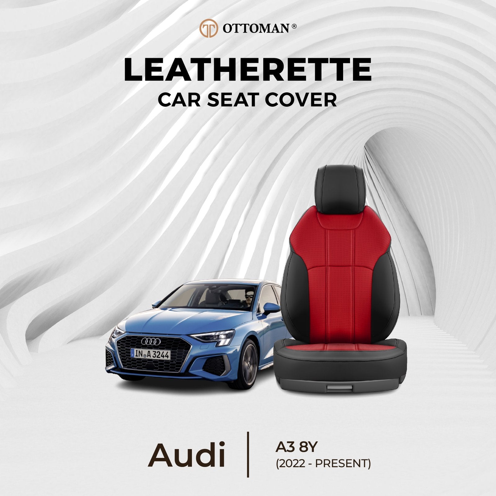 Audi A3 8Y (2022-Present) Ottoman Seat Cover - Ottoman Car Mats