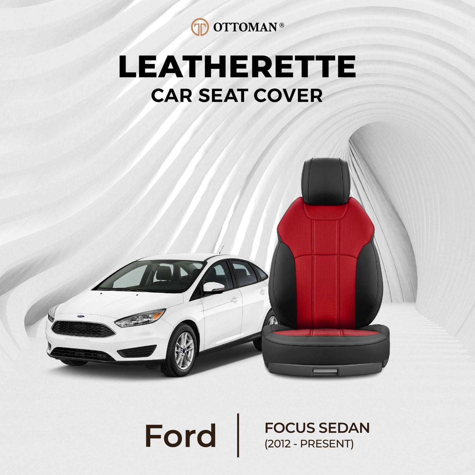 Ford Focus Sedan (2012-Present) Ottoman Seat Cover - Ottoman Car Mats