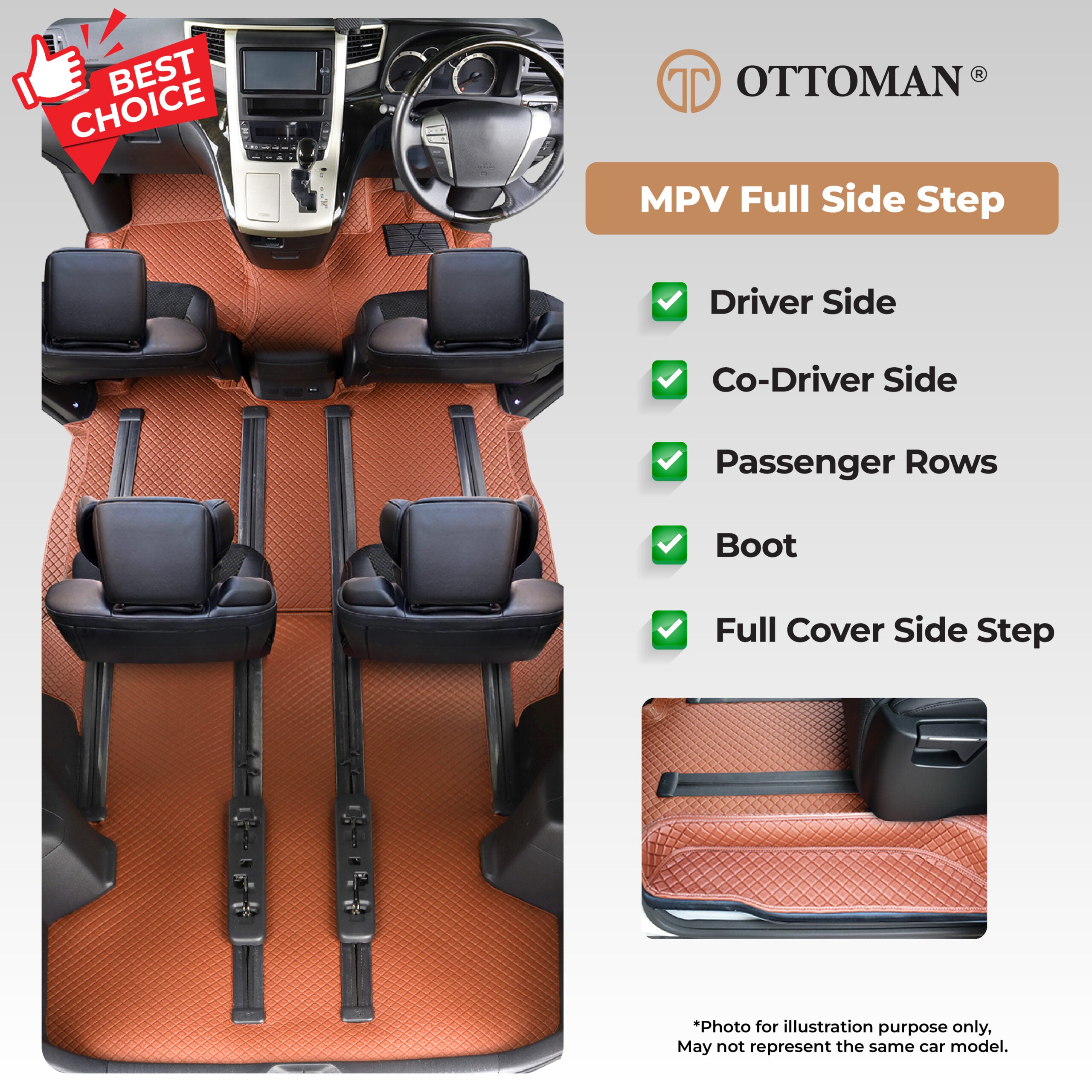 Toyota Vellfire (2016-2023) Ottoman Car Mat