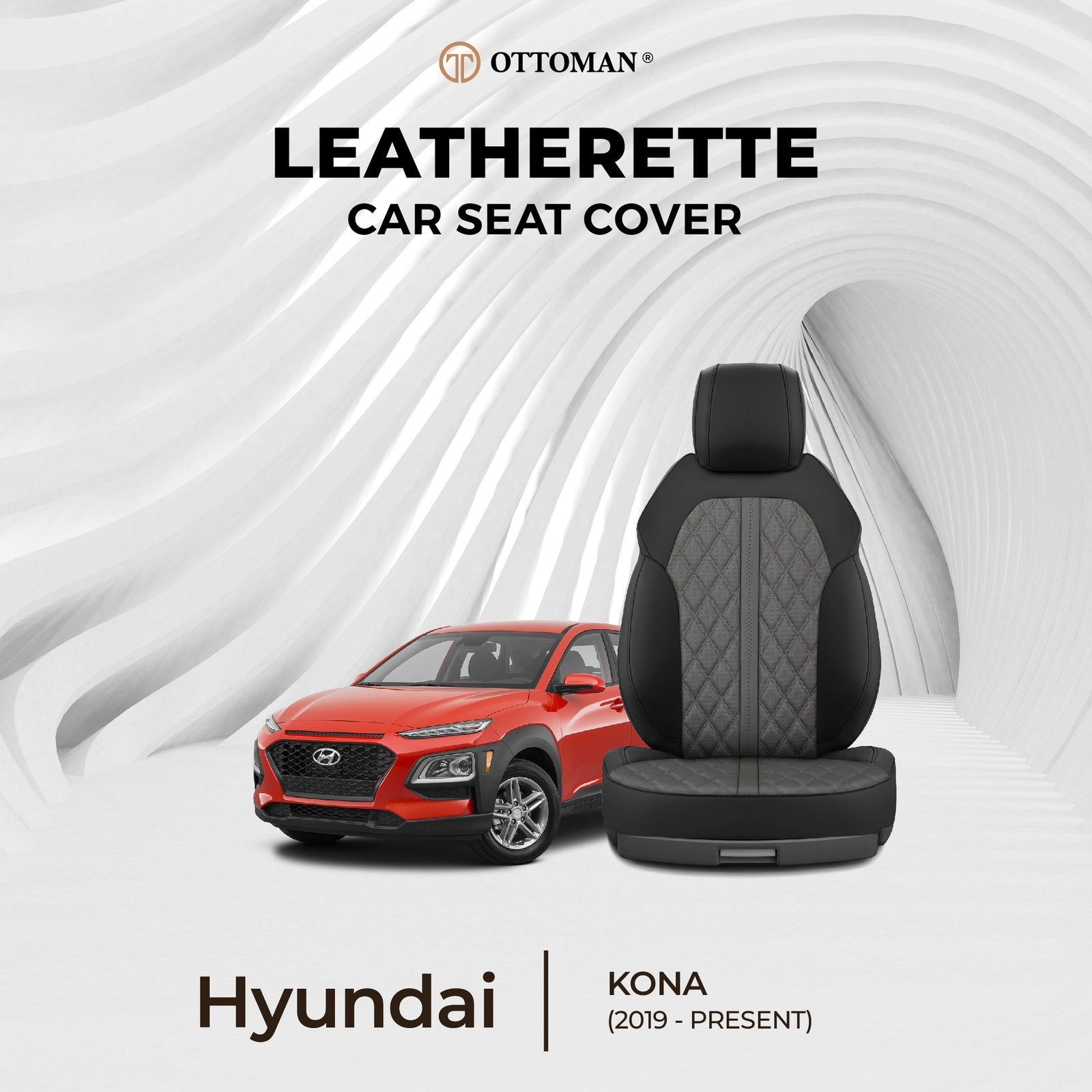 Hyundai Kona (2019-Present) Ottoman Seat Cover - Ottoman Car Mats