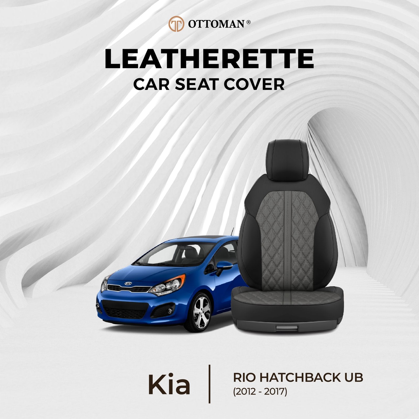 Kia K2 Rio Hatchback UB (2012-2017) Ottoman Seat Cover - Ottoman Car Mats