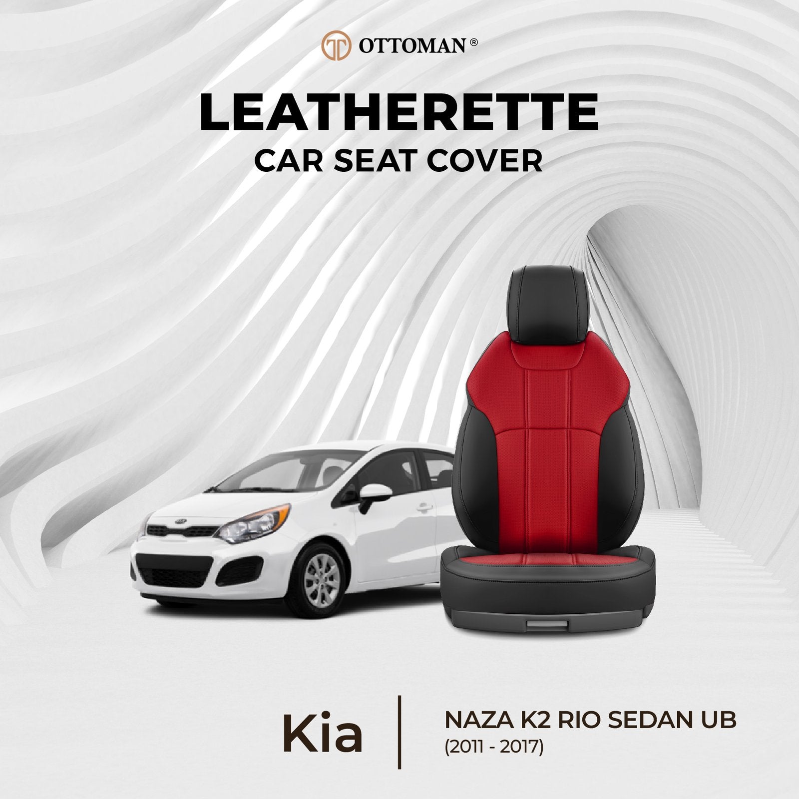 Kia K2 Rio Sedan UB (2011-2017) Ottoman Seat Cover - Ottoman Car Mats