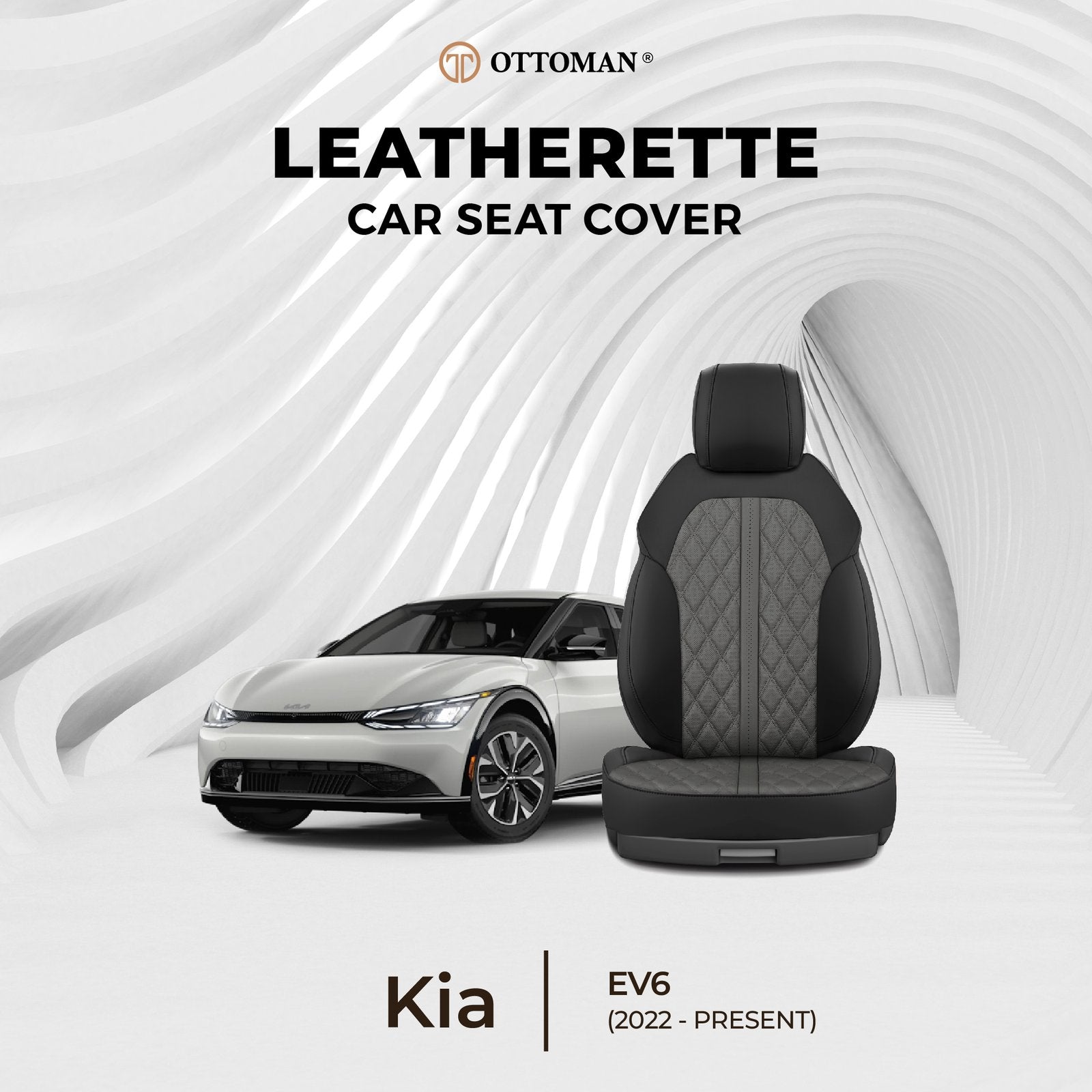 Kia EV6 (2022-Present) Ottoman Seat Cover - Ottoman Car Mats