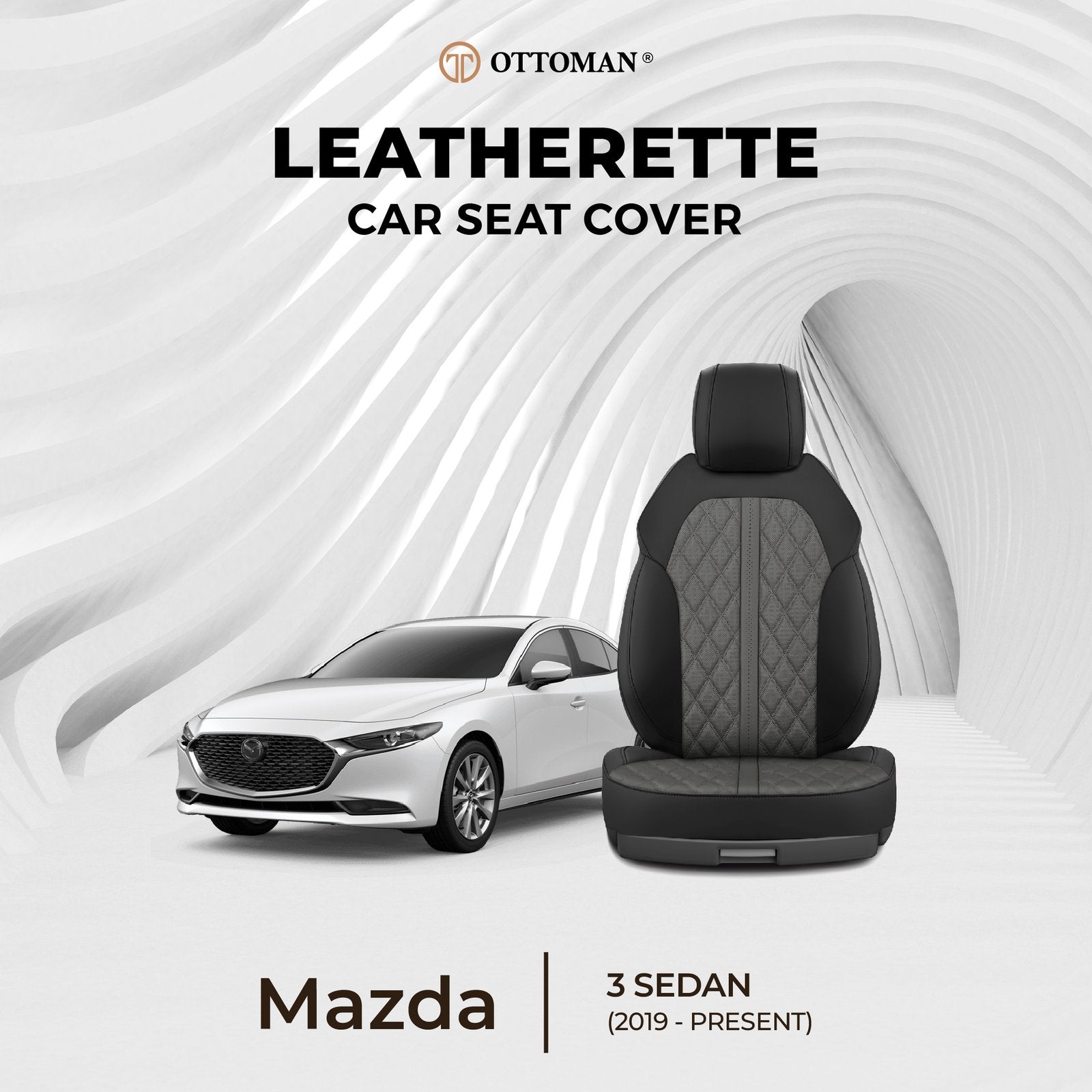 Mazda 3 Sedan (2019-Present) Ottoman Seat Cover - Ottoman Car Mats