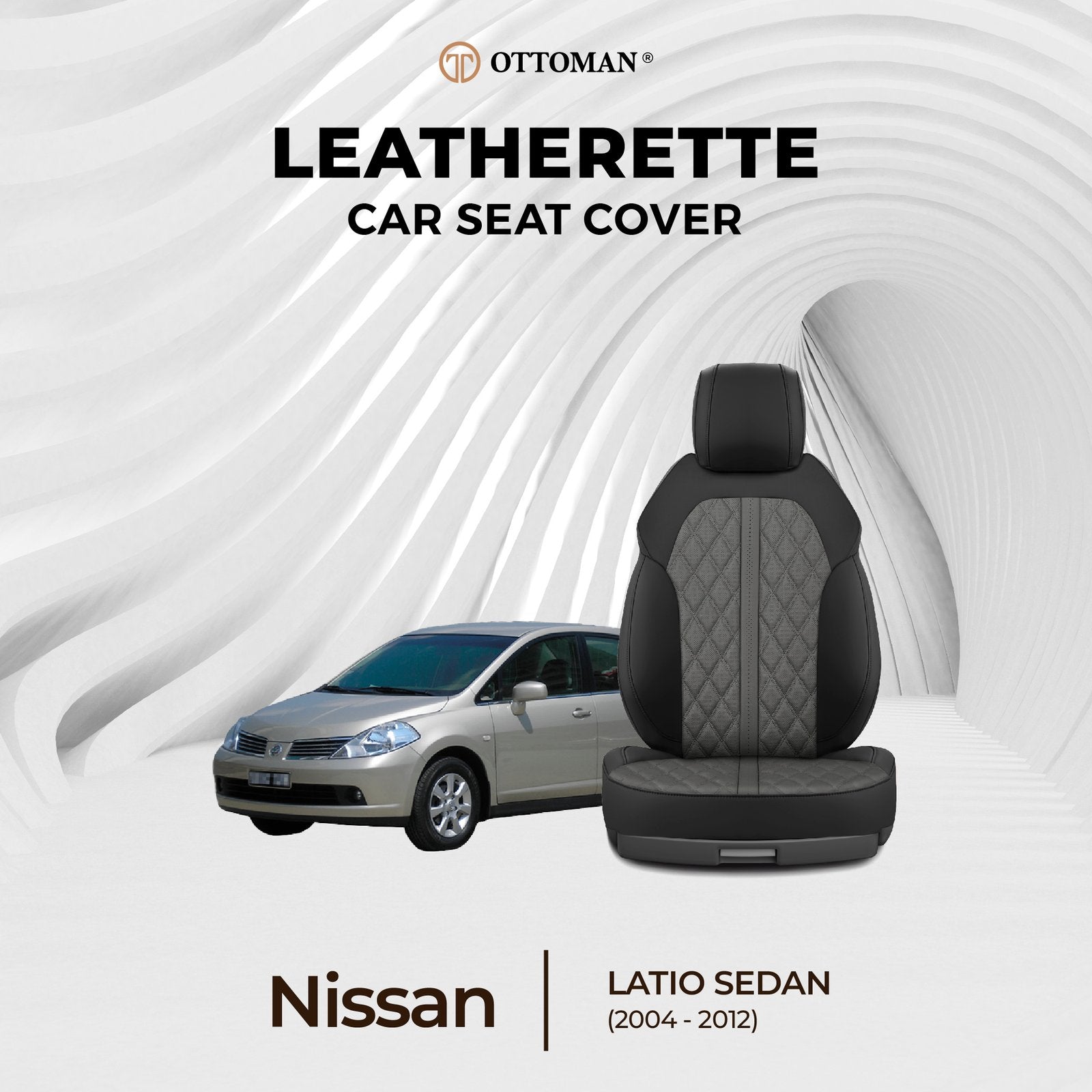 Nissan Latio Sedan/Hatchback (2004-2012) Ottoman Seat Cover - Ottoman Car Mats