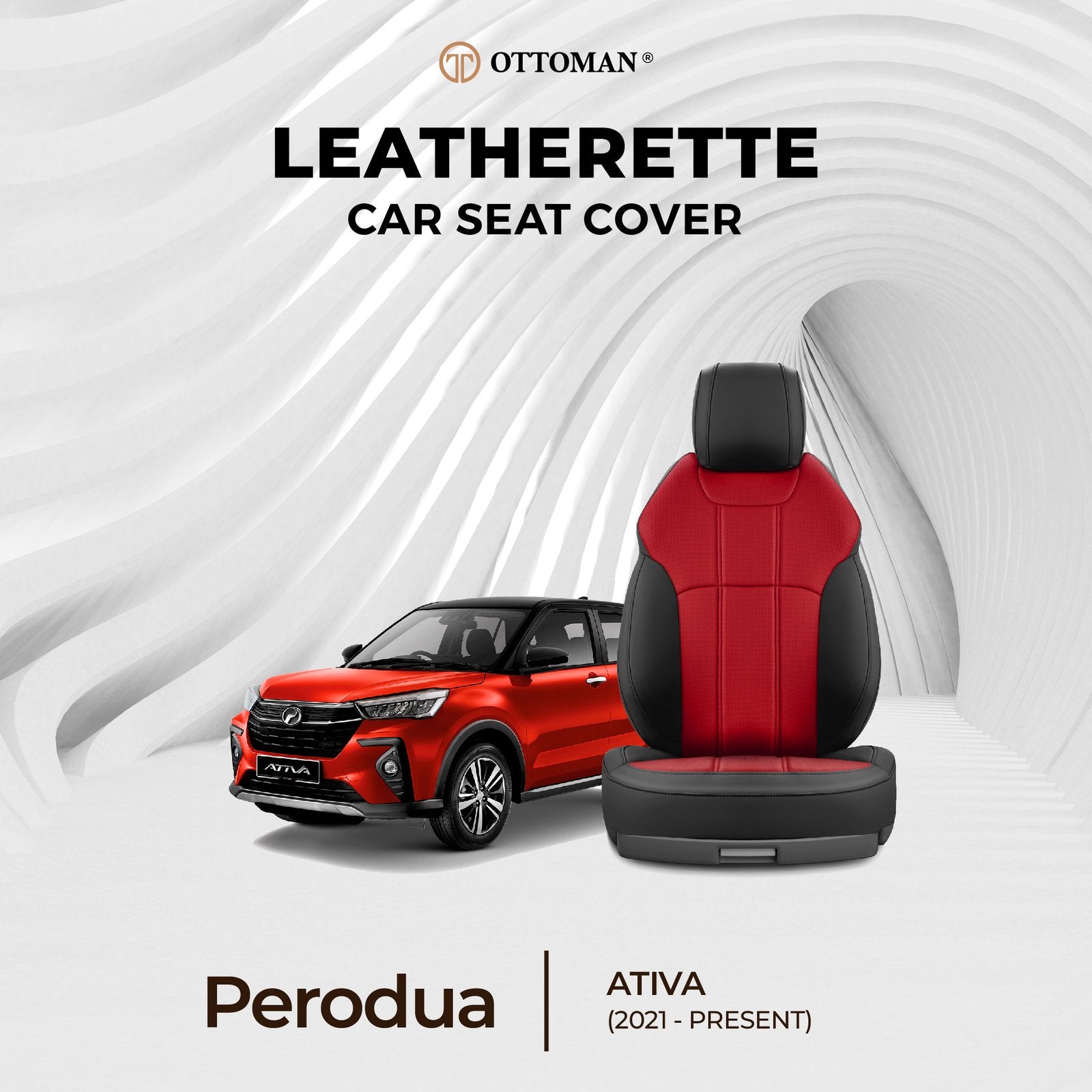 Perodua Ativa (2021-Present) Ottoman Seat Cover - Ottoman Car Mats